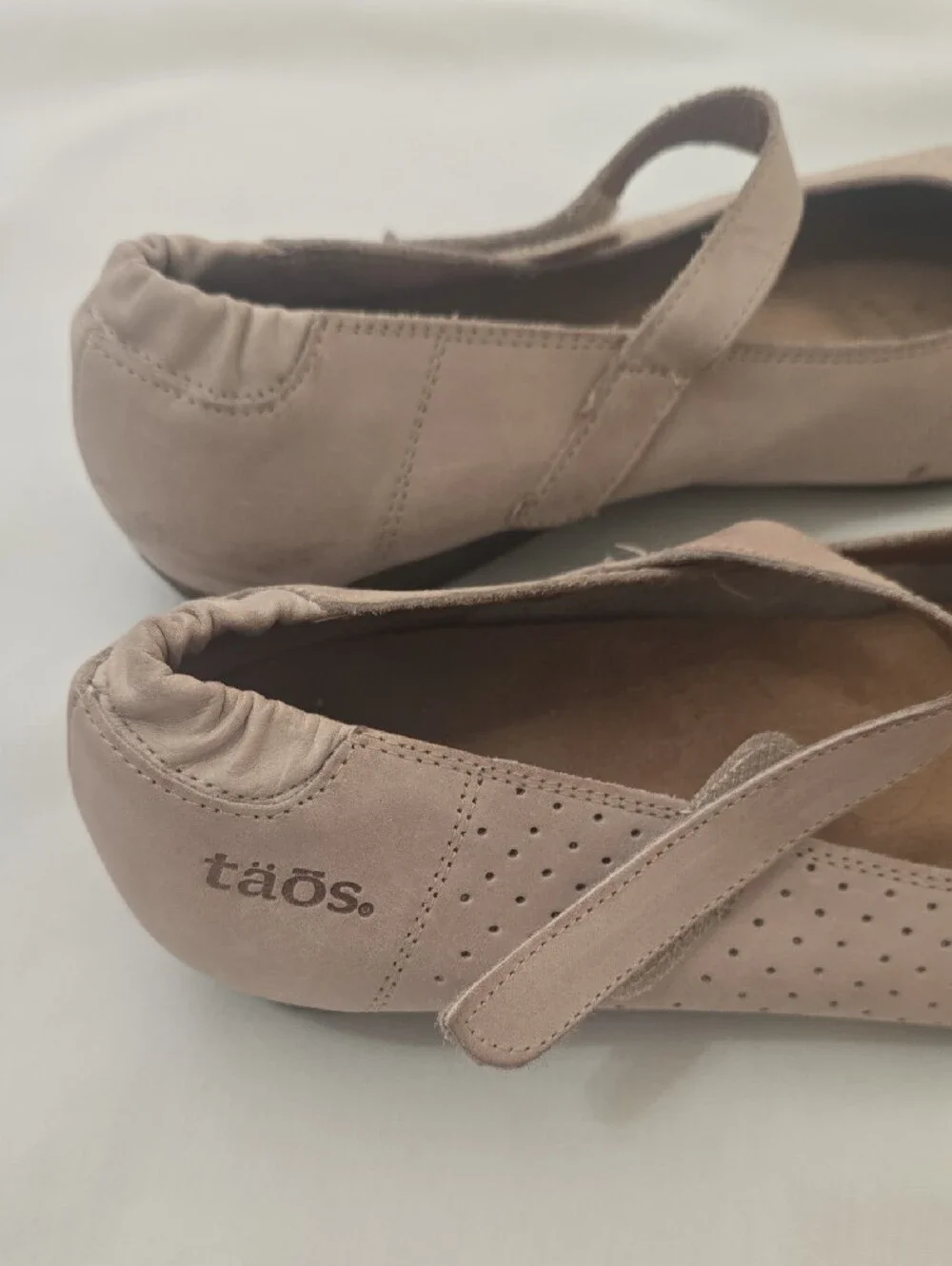 Taos Footwear Taupe Suede Mary Jane‎ Flats